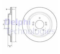 BG4932C Kit coppia dischi freno Delphi Posteriore per HYUNDAI TUCSON NEXO KIA S