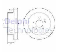 2x Disco freno pieno BG4940C DELPHI per SSANGYONG KORANDO TIVOLI KORANDO VAN