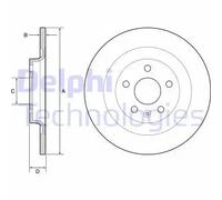 Delphi Dischi freno BG4966C posteriori pieni altamente carbonizzati 2 pezzi per Volvo XC40