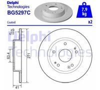 2x Disco freno pieno BG5297C DELPHI per FORD FOCUS IV FOCUS IV Turnier