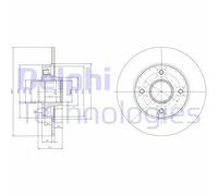 Delphi Disco freno BG9021RS posteriore pieno 1 pezzo