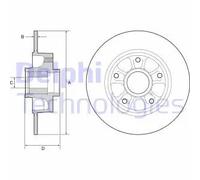 2x Disco freno pieno BG9230RSC DELPHI per RENAULT MEGANE IV Hatchback
