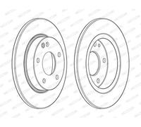 2x Disco freno pieno DDF1034C FERODO per MERCEDES-BENZ PONTON CLASSE A