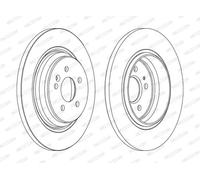 2x Disco freno pieno DDF1099C FERODO per MERCEDES-BENZ CLASSE M