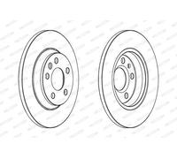 2x Disco freno pieno DDF1158C FERODO per SEAT VW FORD