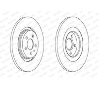 2x Disco freno pieno DDF1181C FERODO per CITROËN LANCIA PEUGEOT FIAT