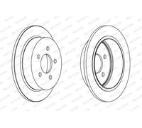 2x Disco freno pieno DDF1186 FERODO per JEEP GRAND CHEROKEE I