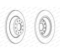 Ferodo Disco freno DDF1307C posteriore pieno – Coppia per Audi A6 C6/Allroad (2 pezzi)