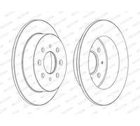 2x Disco freno pieno DDF1358C FERODO per HONDA ACURA