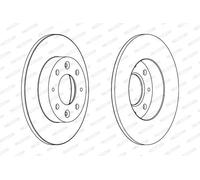 2x Disco freno pieno DDF1395 FERODO per KIA CLARUS CARENS I MPV / Space wagon