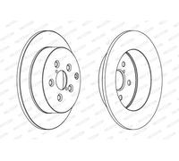 2x Disco freno pieno DDF1406 FERODO per TOYOTA AVENSIS Familiare AVENSIS