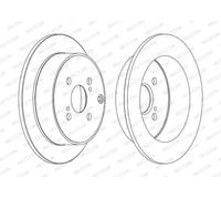 Ferodo Disco freno DDF1409C posteriore pieno – coppia (2 pezzi)