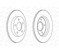 Ferodo Dischi freno DDF1420C posteriore pieni – 2 pezzi