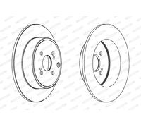 Dischi freno FERODO DDF1421 posteriore, pieno, 2 Pezzo