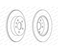 2x Disco freno pieno DDF1423C FERODO per AUDI SEAT