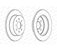 2x Disco freno pieno DDF1466C FERODO per HONDA MG