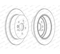 2x Disco freno pieno DDF1486C FERODO per TOYOTA RAV 4 I RAV 4 I Cabrio RAV 4 II