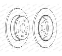 Dischi freno FERODO DDF1540C posteriore, pieno, 2 Pezzo