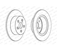 2x Disco freno pieno DDF1556C FERODO per TOYOTA AVENSIS AVENSIS Liftback