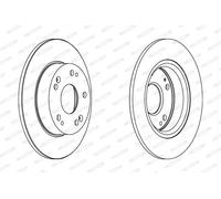 Dischi freno FERODO DDF1558C posteriore, pieno, 2 Pezzo