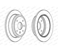 2x Disco freno pieno DDF1606 FERODO per CHEVROLET DAEWOO DACIA