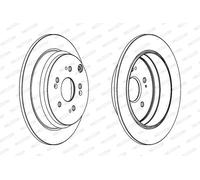 2x Disco freno pieno DDF1608C FERODO per HONDA CR-V III CR-V IV