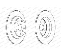 2x Disco freno pieno DDF1616C FERODO per FORD LAND ROVER