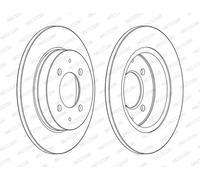 2x Disco freno pieno DDF1622C FERODO per SMART MITSUBISHI