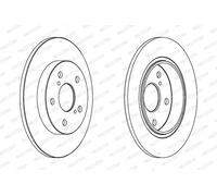 2x Disco freno pieno DDF1645C FERODO per TOYOTA AURIS COROLLA Tre volumi