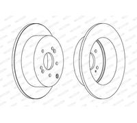 2x Disco freno pieno DDF1671C FERODO per HYUNDAI SANTA FÉ II