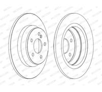 Dischi freno FERODO DDF1675C posteriore, pieno, 2 Pezzo