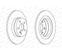 Dischi freno FERODO DDF1691C posteriore, pieno, 2 Pezzo