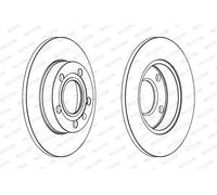 2x Disco freno pieno DDF1709C FERODO per AUDI SEAT