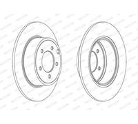 2x Disco freno pieno DDF1763C FERODO per JEEP DODGE CHRYSLER