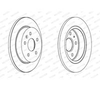 2x Disco freno pieno DDF1804C FERODO per OPEL SAAB CHEVROLET