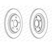 2x Disco freno pieno DDF1808C FERODO per DODGE FIAT VW CHRYSLER