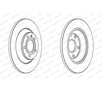 2x Disco freno pieno DDF1850C FERODO per AUDI A6 Allroad C6