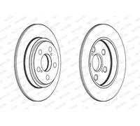 Dischi freno FERODO DDF1866 posteriore, completo, 2 pezzo