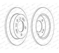 Dischi freno FERODO DDF1874C posteriore, pieno, 2 Pezzo