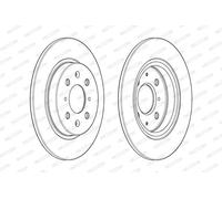 2x Disco freno pieno DDF1876C FERODO per HONDA JAZZ III INSIGHT