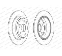 2x Disco freno pieno DDF1894C FERODO per HONDA ACCORD VII Tourer