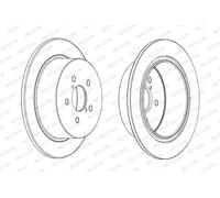 2x Disco freno pieno DDF1903C FERODO per SUBARU OUTBACK LEGACY IV