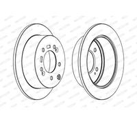 2x Disco freno pieno DDF1945 FERODO per KIA SOUL I