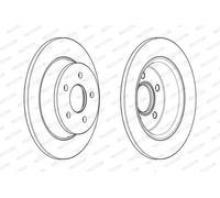 2x Disco freno pieno DDF2058C FERODO per FORD C-MAX II GRAND C-MAX KUGA II