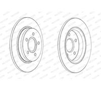 2x Disco freno pieno DDF2061C FERODO per FORD FOCUS III Tre volumi FOCUS III