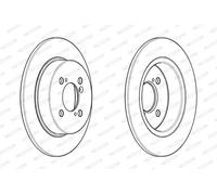 Ferodo Disco freno DDF2071C posteriore pieno - Coppia (2 pezzi)