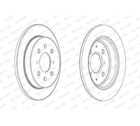 2x Disco freno pieno DDF2244C FERODO per HONDA JAZZ III