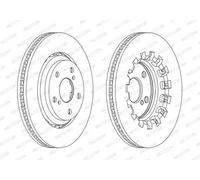 2x Disco freno pieno DDF2268C FERODO per MITSUBISHI GRANDIS