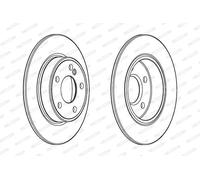 2x Disco freno pieno DDF2335C FERODO per MERCEDES-BENZ CLA Coupé CLASSE A