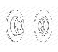 2x Disco freno pieno DDF248 FERODO per BMW 3 3 Coupé 3 Touring 3 Compact